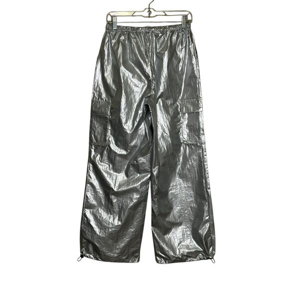 Sincerely Jules silver metallic trim drawstring wide leg pants size medium - Picture 7 of 10